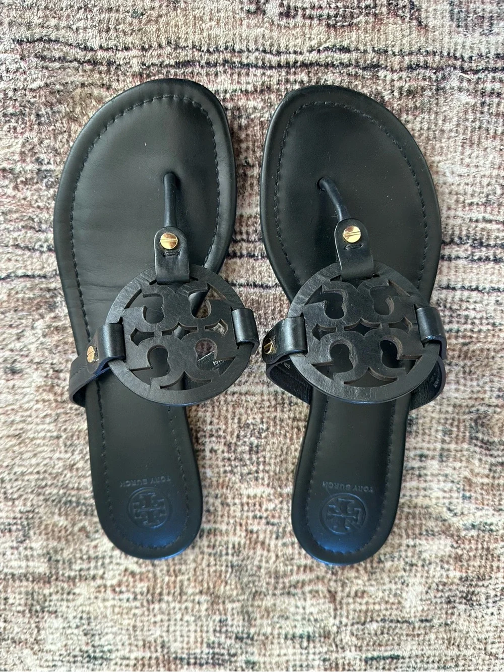 Tory Burch Black Leather Sandals